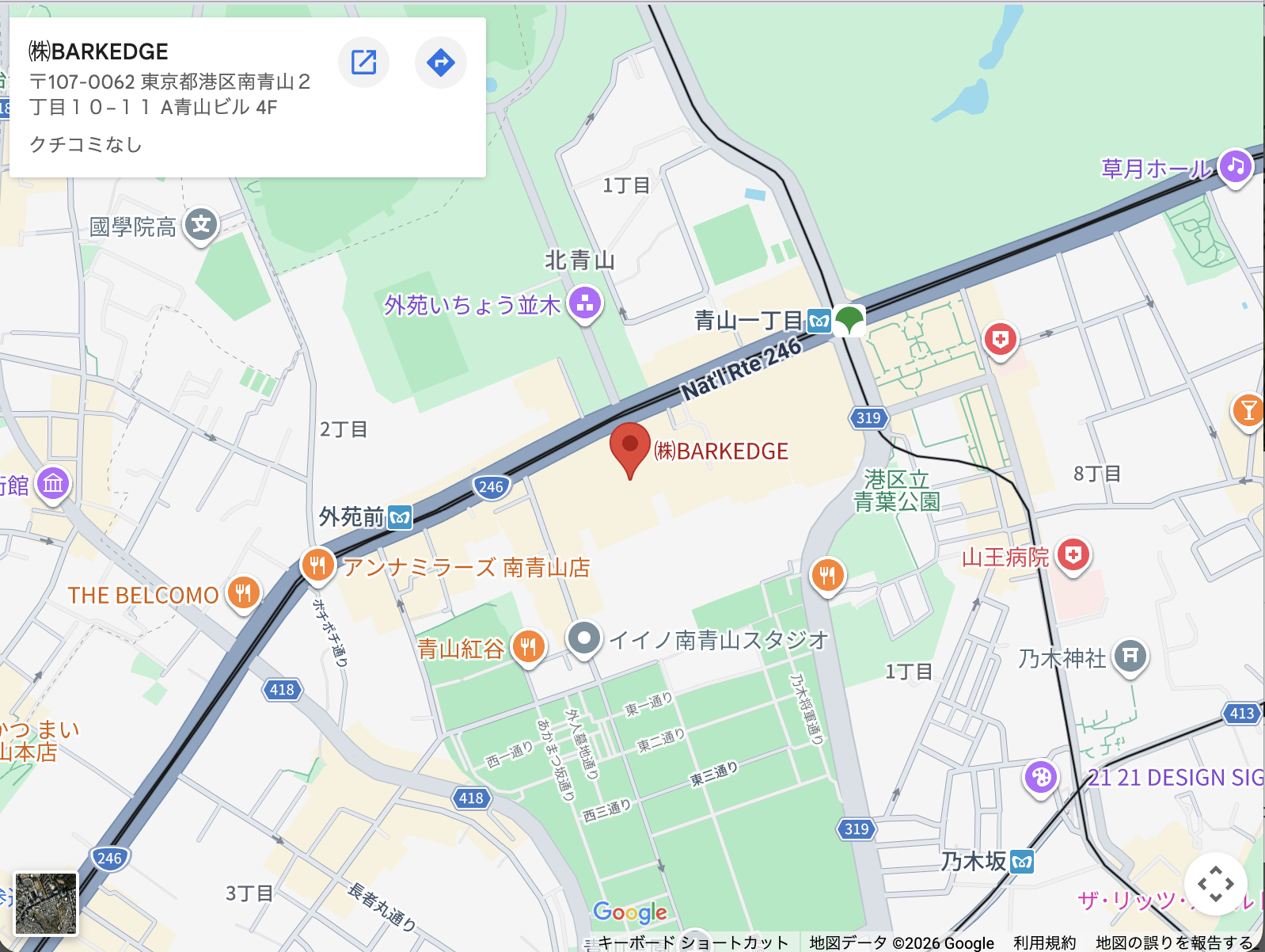 本社周辺の地図